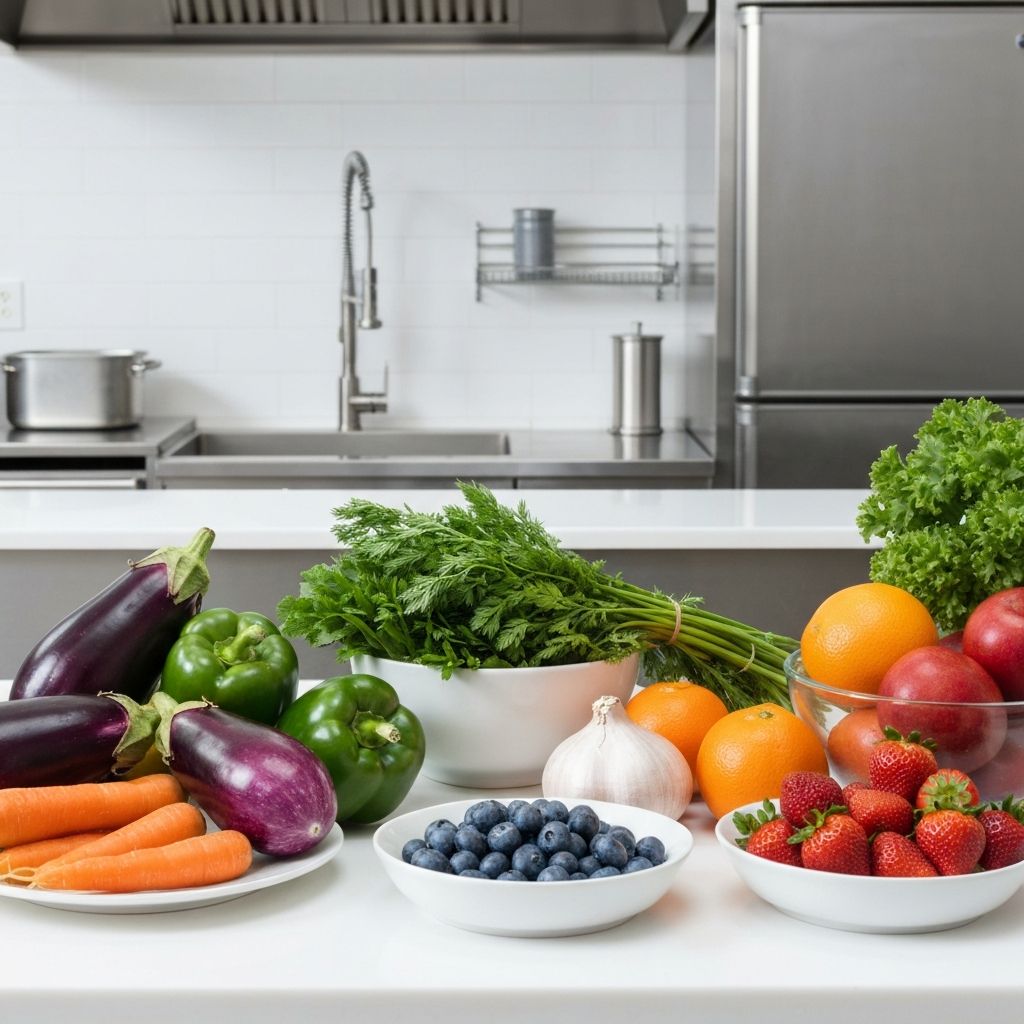 Healthy ingredients and meal preparation